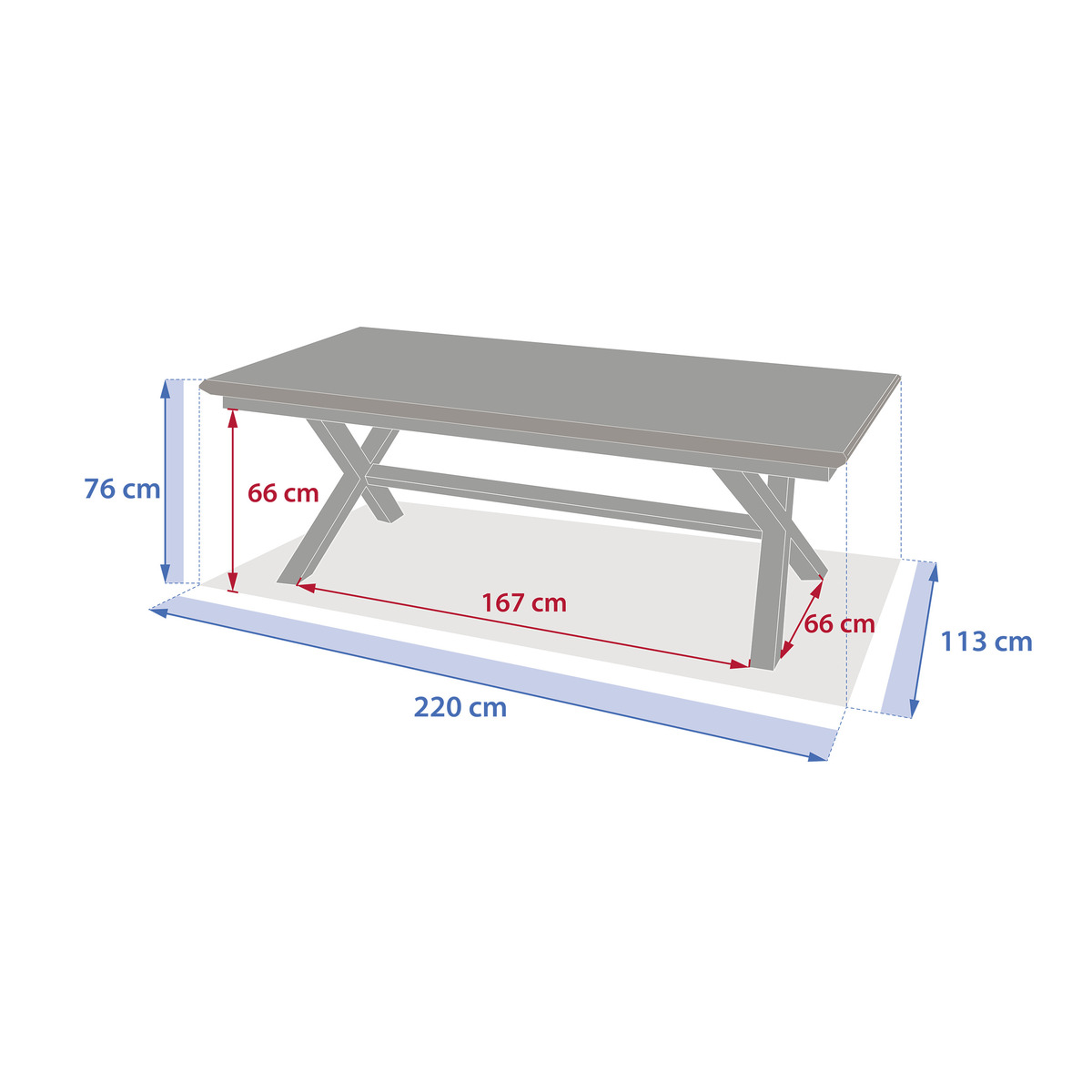 Conjunto de mesa de jardim extensível AXIOME Mel & Grafite + 10 poltronas empilháveis AXANT 10 lugares - Alumínio tratado com epóxi, ECP Mel / Grafite