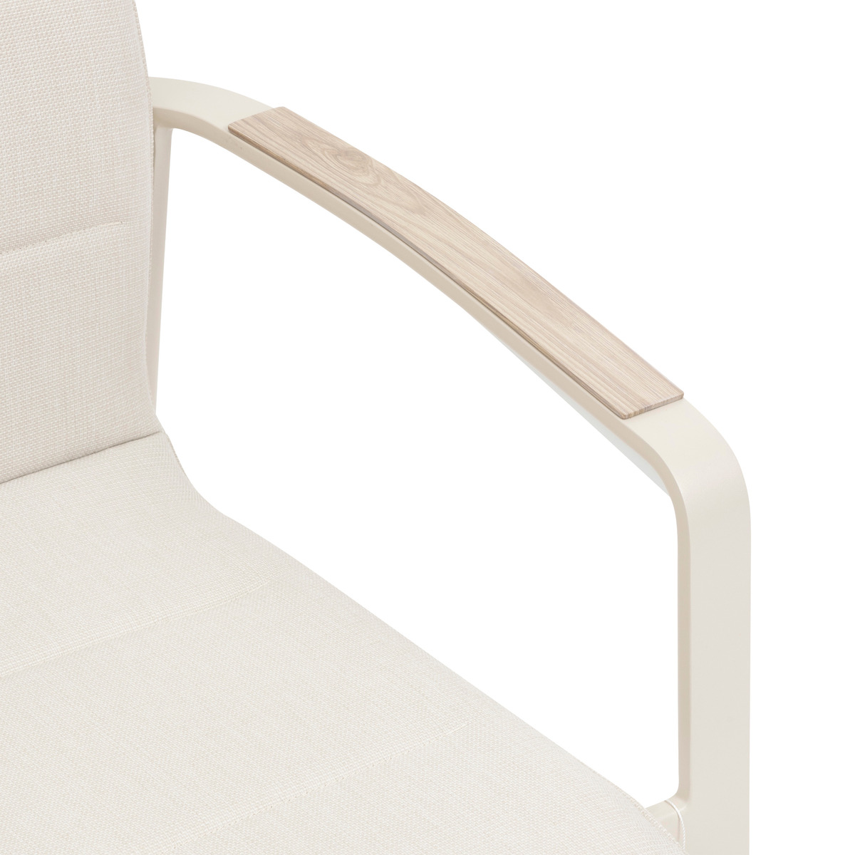 Conjunto de mesa de jardim extensível AXIOME + 10 poltronas empilháveis DIESE Argila 10 lugares - Alumínio tratado com epóxi, ECP Linho / Argila
