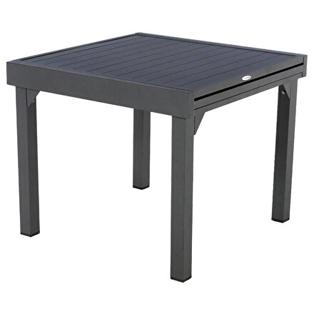 Conjunto de mesa de jardim extensível PIAZZA + 2 lots de 4 cadeiras MODULA Grafite 8 lugares - Alumínio, ECP