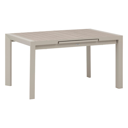 Conjunto de mesa de jardim extensível ÉVASION + 8 poltronas empilháveis ESSENTIA Linho & Argila 8 lugares - Alumínio tratado com epóxi