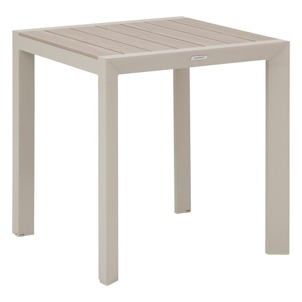 Conjunto de mesa de jardim ÉVASION + 2 cadeiras empilháveis ESSENTIA Linho & Argila 2 lugares - Alumínio tratado com epóxi