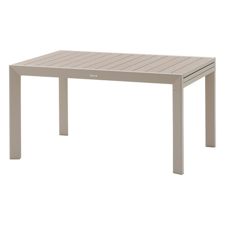 Conjunto de mesa de jardim extensível ÉVASION + 10 poltronas empilháveis AXANT Argila & Linho 10 lugares - Alumínio tratado com epóxi