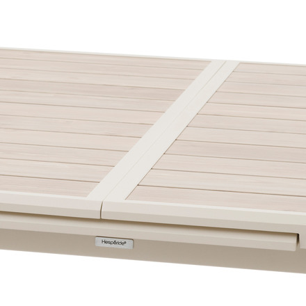 Conjunto de mesa de jardim extensível AXIOME + 10 poltronas empilháveis AXANT Linho & Argila 10 lugares - Alumínio tratado com epóxi, ECP