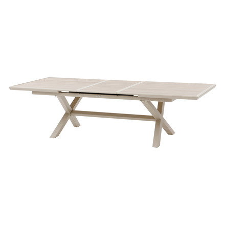 Conjunto de mesa de jardim extensível AXIOME + 10 poltronas empilháveis DIESE Argila 10 lugares - Alumínio tratado com epóxi, ECP
