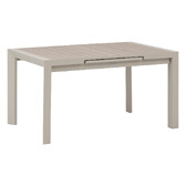 Conjunto de mesa de jardim extensível ÉVASION + 8 poltronas empilháveis ESSENTIA Linho & Argila 8 lugares - Alumínio tratado com epóxi Linho / Argila
