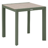Conjunto de mesa de jardim ÉVASION + 2 cadeiras empilháveis ESSENTIA Linho & Loureiro 2 lugares - Alumínio tratado com epóxi Linho / Louro