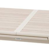 Conjunto de mesa de jardim extensível AXIOME + 10 poltronas empilháveis DIESE Argila 10 lugares - Alumínio tratado com epóxi, ECP Linho / Argila