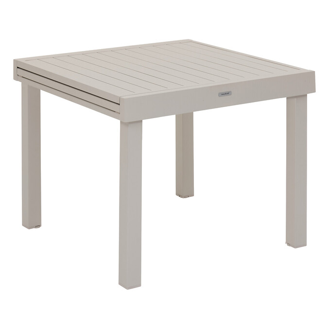 Conjunto de mesa de jardim extensível + 8 poltronas empilháveis PIAZZA Argila 8 lugares - Alumínio, ECP Argila