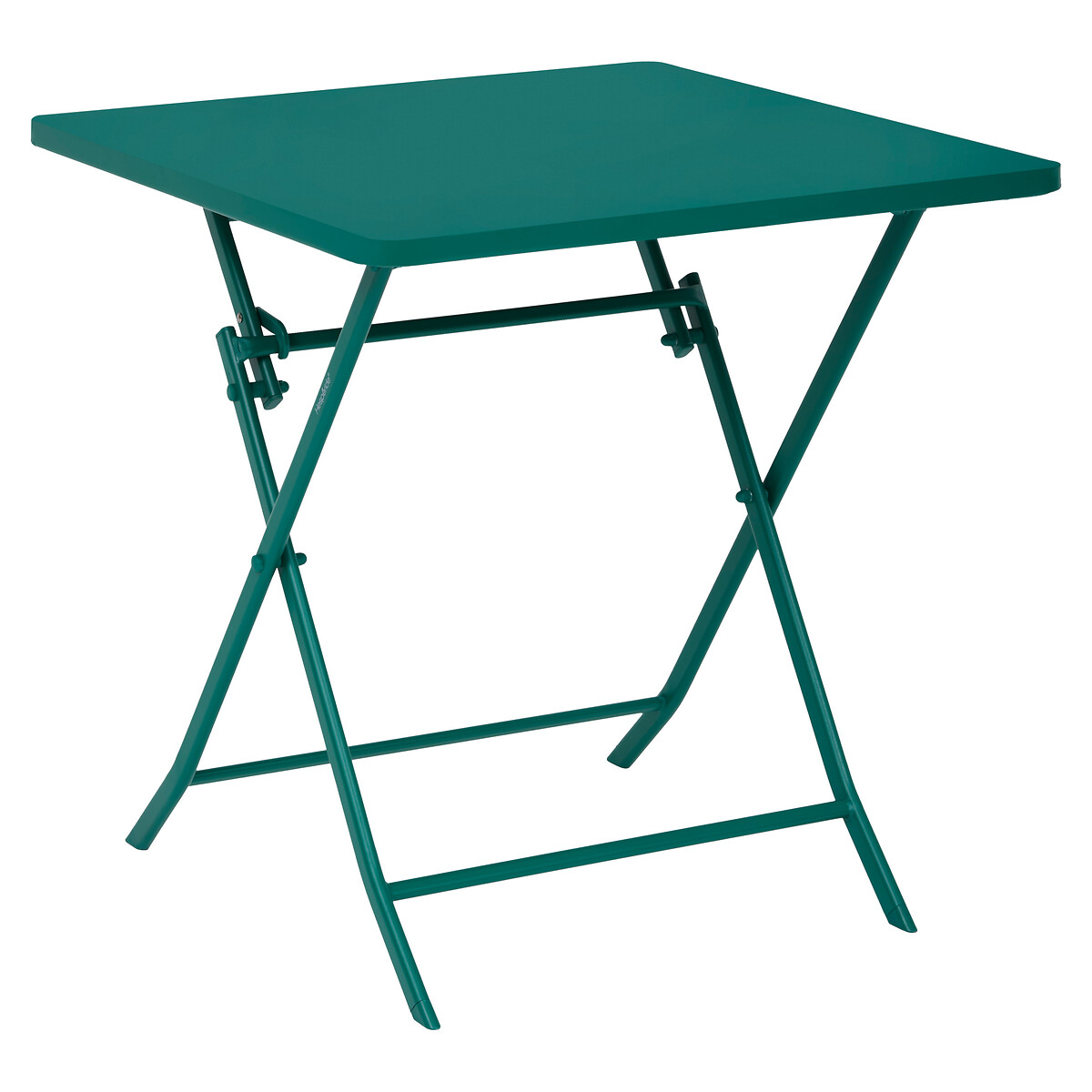 Conjunto de mesa de jardim dobrável quadrada + 2 cadeiras GREENSBORO Opala 2 lugares - Aço, Tratamento antiferrugem reforçado Verde opala