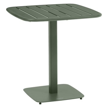 Conjunto de mesa de jardim quadrada + 2 cadeiras ALEGORIA Loureiro 2 lugares - Aço, Tratamento antiferrugem reforçado
