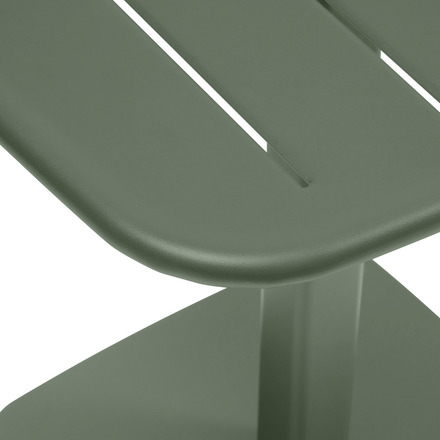 Conjunto de mesa de jardim quadrada + 2 cadeiras ALEGORIA Loureiro 2 lugares - Aço, Tratamento antiferrugem reforçado