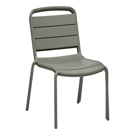 Conjunto de mesa de jardim quadrada + 2 cadeiras ALEGORIA Loureiro 2 lugares - Aço, Tratamento antiferrugem reforçado