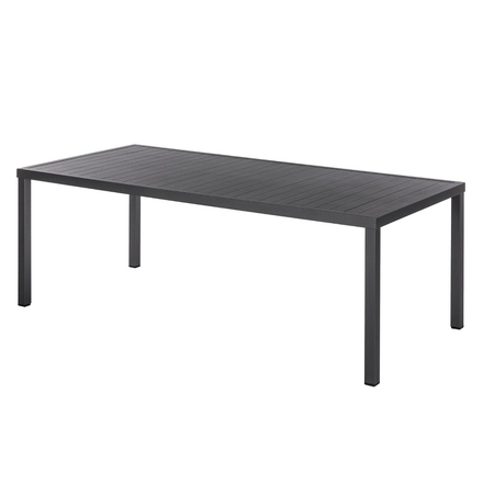 Conjunto de mesa de jardim PIAZZA + 6 cadeirões PIAZZA Amarelo mostarda e Grafite 8 lugares - Alumínio tratado com epóxi