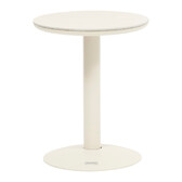 Conjunto poltrona CELESTAM + mesa d’appoint SOLETIA Argila Aço tratado com epóxi, Tratamento antiferrugem reforçado, Texaline Argila