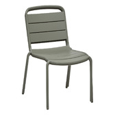 Conjunto de mesa de jardim quadrada + 2 cadeiras ALEGORIA Loureiro 2 lugares - Aço, Tratamento antiferrugem reforçado Louro