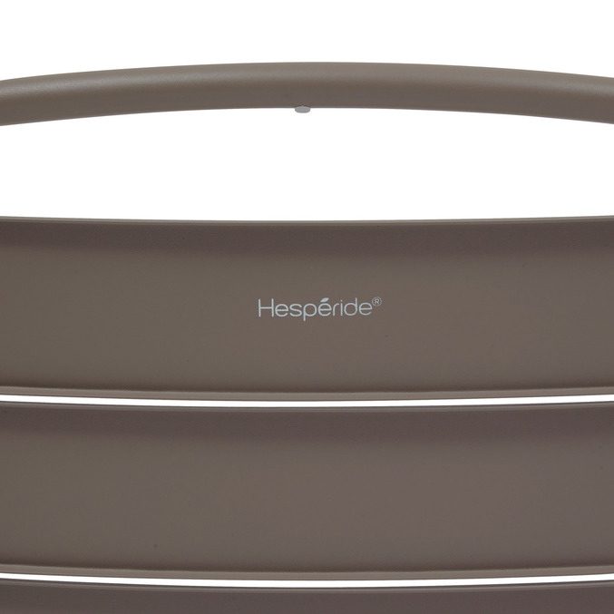 Conjunto de mesa de jardim quadrada + 2 cadeiras ALEGORIA Café 2 lugares - Aço, Tratamento antiferrugem reforçado Café